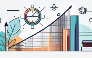 Grafik mit Gehaltsskalen, Akademikerhüte und Lieferfahrzeuge im Hintergrund.