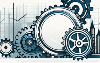 Grafik mit Gehaltsskalen, Münzen und Metallwerkzeugen im Hintergrund.