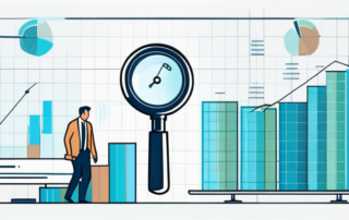 Grafik mit Gehaltsskalen, unterschiedliche Positionen, Brieftaschen-Symbol oben rechts.
