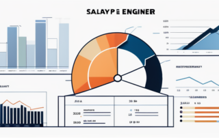 Grafik mit Gehaltsspanne für Wirtschaftsingenieure auf hellblauem Hintergrund.
