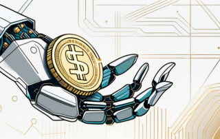 Grafik mit Gehaltszahlen neben einem Mechatroniker bei der Arbeit