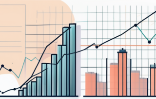 Grafik mit Gehaltszahlen und Logistik-Symbolen auf einem Schreibtisch.