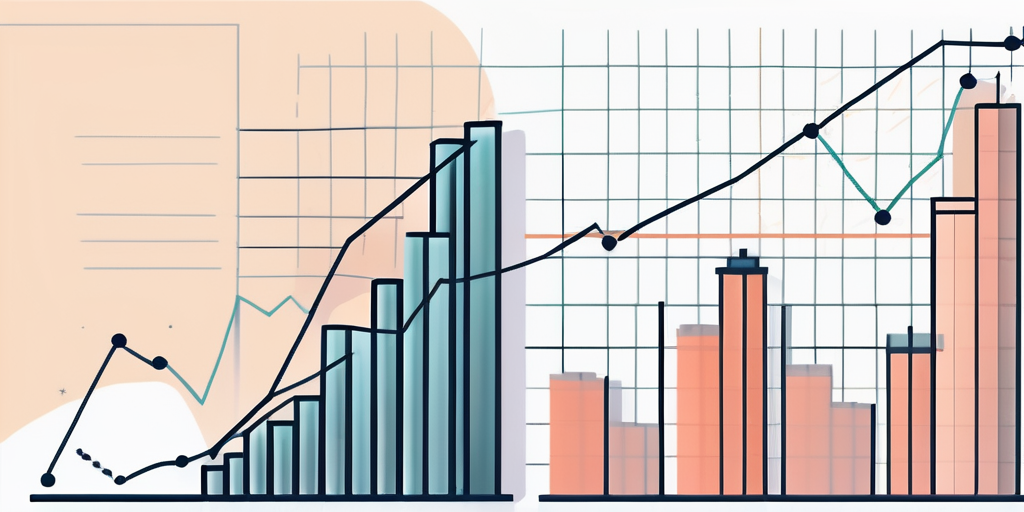Grafik mit Gehaltszahlen und Logistik-Symbolen auf einem Schreibtisch.