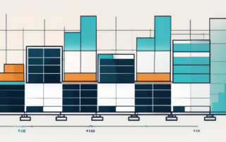 Grafik mit wachsenden Münzstapeln vor einer stilisierten Pflegeeinrichtung.