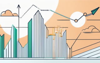 Grafik zeigt Einkommensskala und Symbol einer Führungskraft im Hintergrund.
