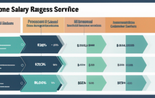 Grafik zeigt Gehaltsbereiche im Kundenservice auf farbcodierter Skala.