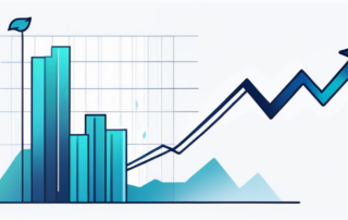 Grafik zeigt Gehaltsschein mit Taschenrechner und Finanzdiagramme im Hintergrund.