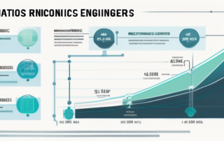 Grafik zeigt Gehaltsspannen von Mechatronikingenieuren auf einem Computerbildschirm.