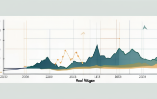Grafik zeigt Reallöhne Wachstum in Deutschland von 1950 bis 2023.