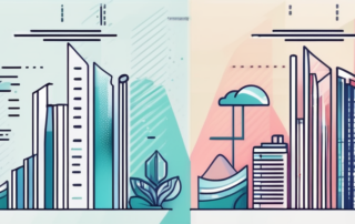 Grafikdesigner betrachtet Gehaltsabrechnung neben Computer und Kaffeetasse.