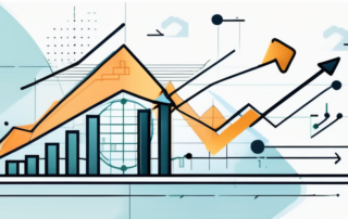 Grafische Darstellung von Gehaltsdaten mit aufsteigender Kurve und Euro-Symbol.