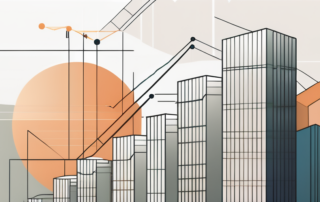 Graphik zeigt steigende Gehälter mit Strategie-Puzzleteilen im Hintergrund.