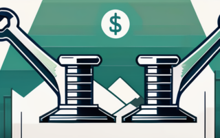 Handwerker zählt Geld, Werkzeuge im Hintergrund auf Arbeitstisch verteilt.