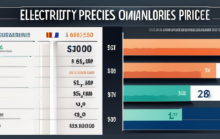 Infografik Karte Europas mit farbigen Markierungen zur Strompreisverteilung.