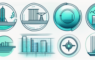 Infografik mit Gehaltsskalen verschiedener Branchen und Unternehmenslogos.