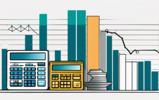 Ingenieur mit Laptop analysiert grafisch dargestellte Gehaltsdaten auf Bildschirm.