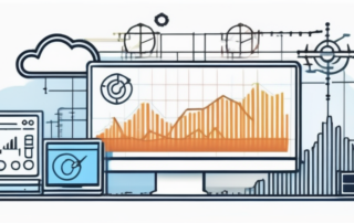 Junge IT-Fachkraft betrachtet beeindruckt steigendes Gehaltsdiagramm auf einem Laptop.