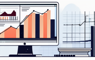 Junge Mediengestalter analysieren Gehaltsgrafik am Computer.