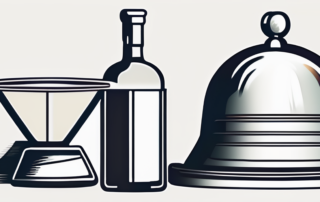 Kellner präsentiert Geldscheine auf einem silbernen Tablett.