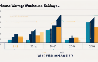 Lagerarbeiter zählt Geld mit Waren im Hintergrund.