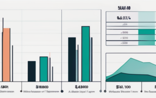 Lagermitarbeiter zählt Geld vor Regalen voller Kartons.