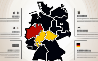 Landkarte Deutschlands, farblich kodiert nach Durchschnittseinkommen pro Bundesland.