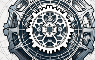 Leere Bürostühle in einem großen, unbeleuchteten Büro.