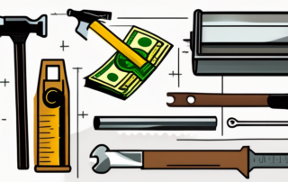 Lehrjunge zeigt stolz seinen ersten Gehaltsscheck in der Werkstatt.