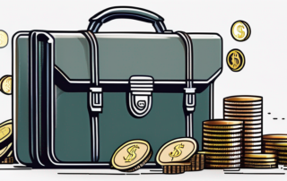 Mann präsentiert Wachstumsdiagramm auf Tablet, symbolisiert Gehaltssteigerung.