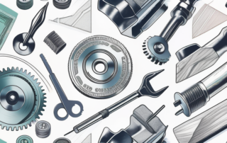 Mechatroniker betrachtet Gehaltsabrechnung mit Industrierobotern im Hintergrund.