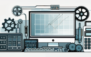 Mechatroniker hält Gehaltsscheck neben industriellen Maschinenteilen.