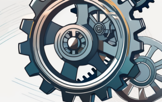 Metallarbeiter diskutieren Lohn, Schutzhelme auf einem industriellen Hintergrund.