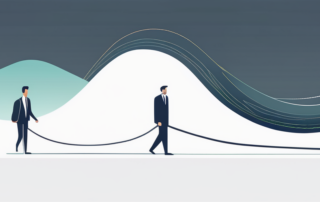 Mitarbeiter schüttelt Hände vor Beförderungsschreiben und Gehaltstabelle.