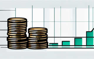 Männchen mit Lupe betrachtet Diagramm von steigenden Gehaltskurven in München.