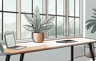 Person atmet tief ein, hält beruhigend eine Tasse Tee.