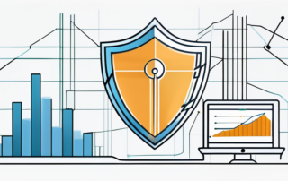 Person betrachtet Diagramm zu Gehältern im IT-Sicherheitsbereich auf Laptop.