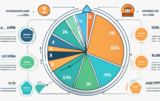 Person hinter Schreibtisch, Weltkarte und Euroscheine im Hintergrund.