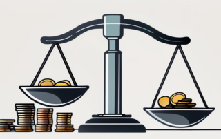 Person hält Anschreiben, Geldscheine im Hintergrund deutlich sichtbar.