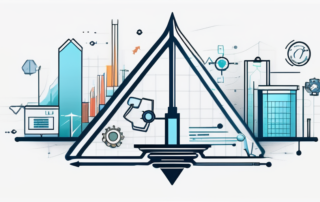 Person hält Symbol für Geld über verschiedenen Karriereweg-Icons.