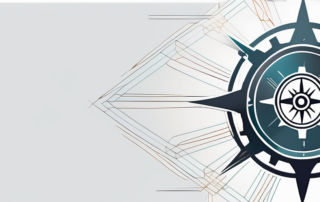 Person präsentiert Lebenslauf, im Hintergrund Metallfabrik-Maschinen.