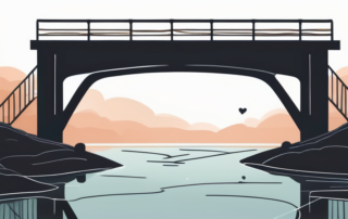 Person reicht mit zitternder Hand Kündigungsschreiben über den Tisch.