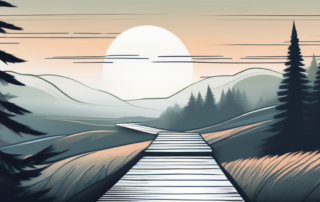 Person schaut optimistisch auf Wegweiser zu 'Neue Karriere'.