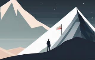 Person steht vor Gabelung im Weg, schaut hoffnungsvoll nach vorne.