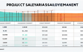 Produktmanager hält Gehaltsscheck vor Münchner Skyline in der Hand.
