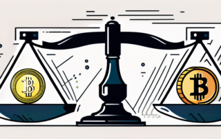 Rechner, Finanzdiagramme und Schutzschild auf Tisch, symbolisiert Vermögenssicherung.