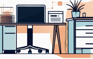 Sachbearbeiter analysiert Diagramme und Gehaltstabellen auf dem Computerbildschirm.