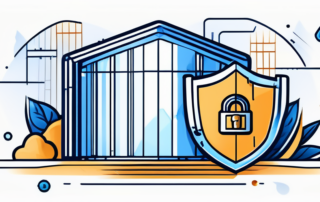 Sicherheitspersonal, Geldscheine im Hintergrund, Infografik mit Zahlen.
