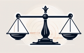 Stapel Geldscheine, Absolventenmütze, Richterhammer auf einem Schreibtisch.