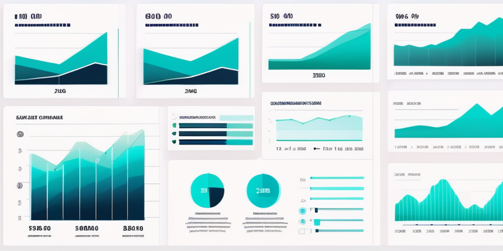 Stapel Geldscheine neben Laptop und Finanzdiagrammen auf dem Schreibtisch.