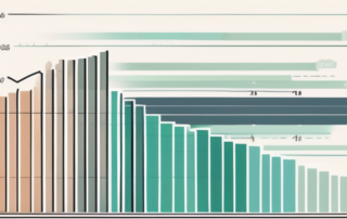 Stapel Geldscheine, Taschenrechner und Finanzdiagramme auf einem Schreibtisch.